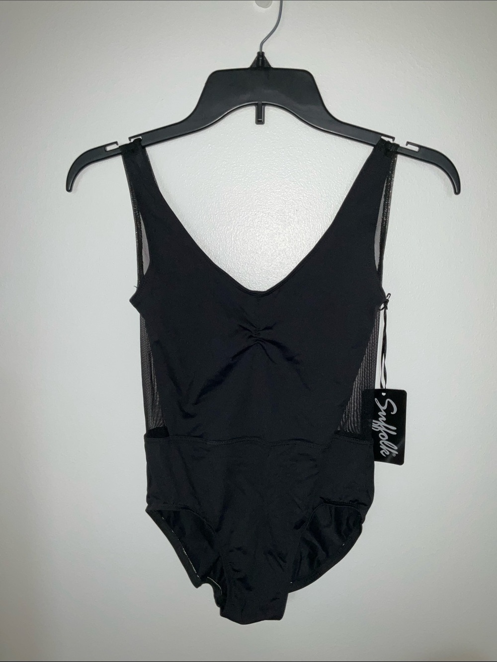 Suffolk Empire Pinch Front Black Leotard